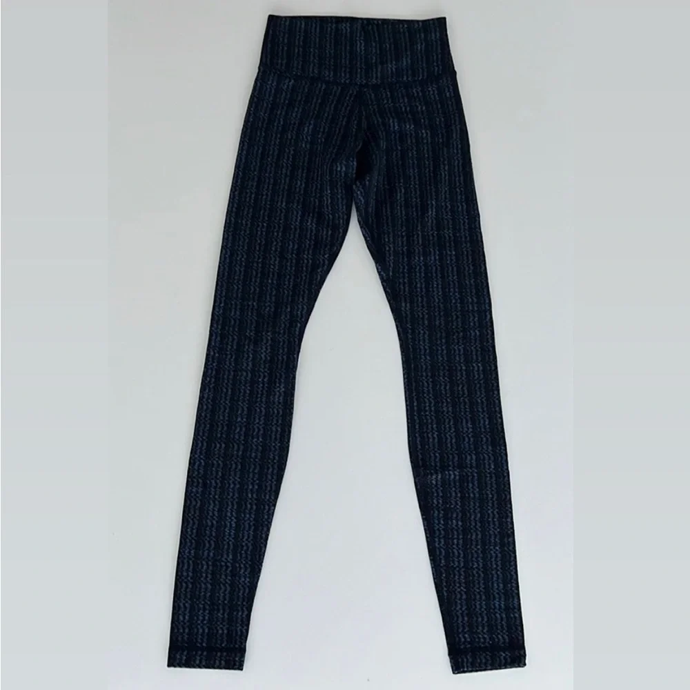 Lululemon ZigZag Blue, Gray and Black Full Length Leggings - Picture 2 of 9